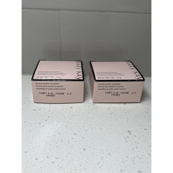 2 Mary Kay Mineral Powder Foundation IVORY 0.5 Discontinued 040983 Set of TWO